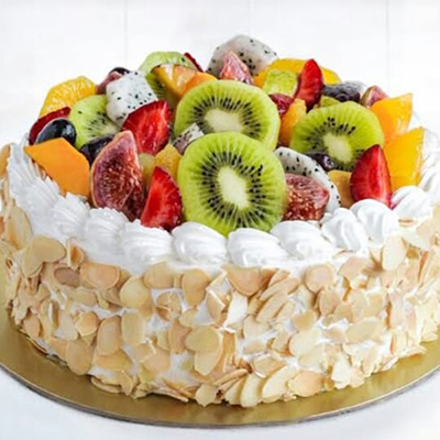 "Round shape Fresh Fruit Cake -1.5 Kg - Click here to View more details about this Product